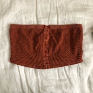 urban outfitters orange/red tube top
